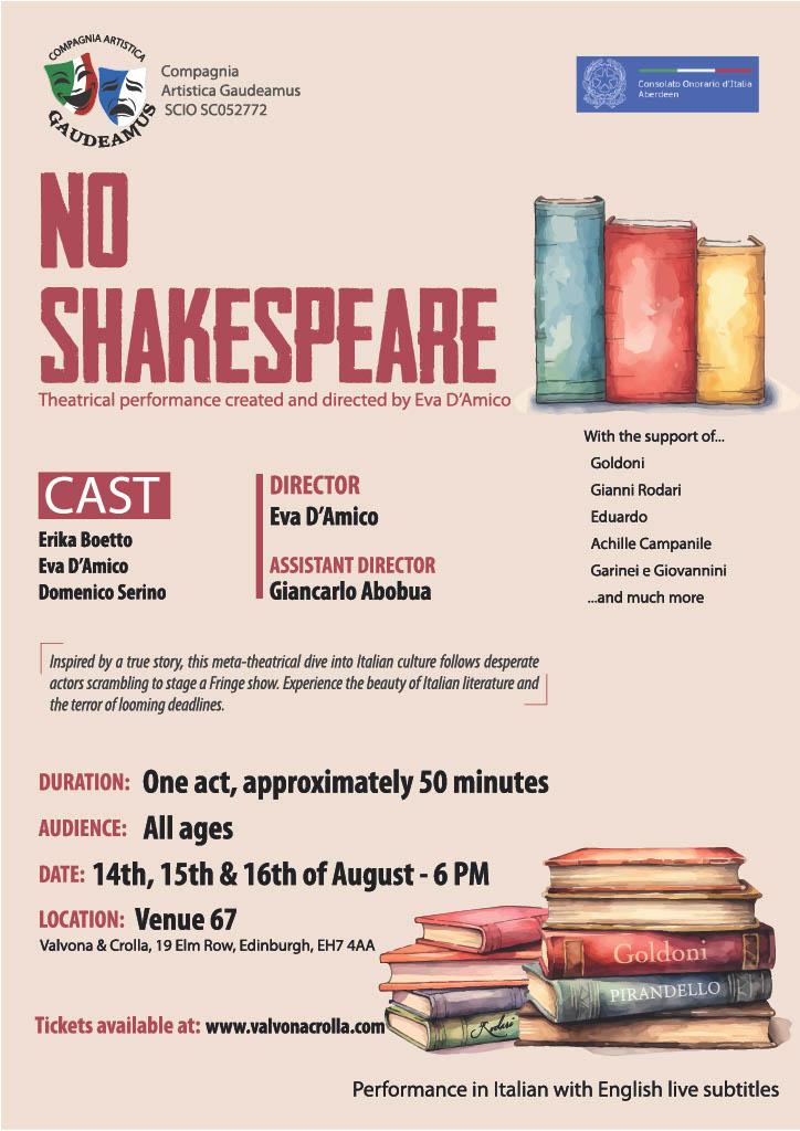 No Shakespeare. Fringe Edition — locandina