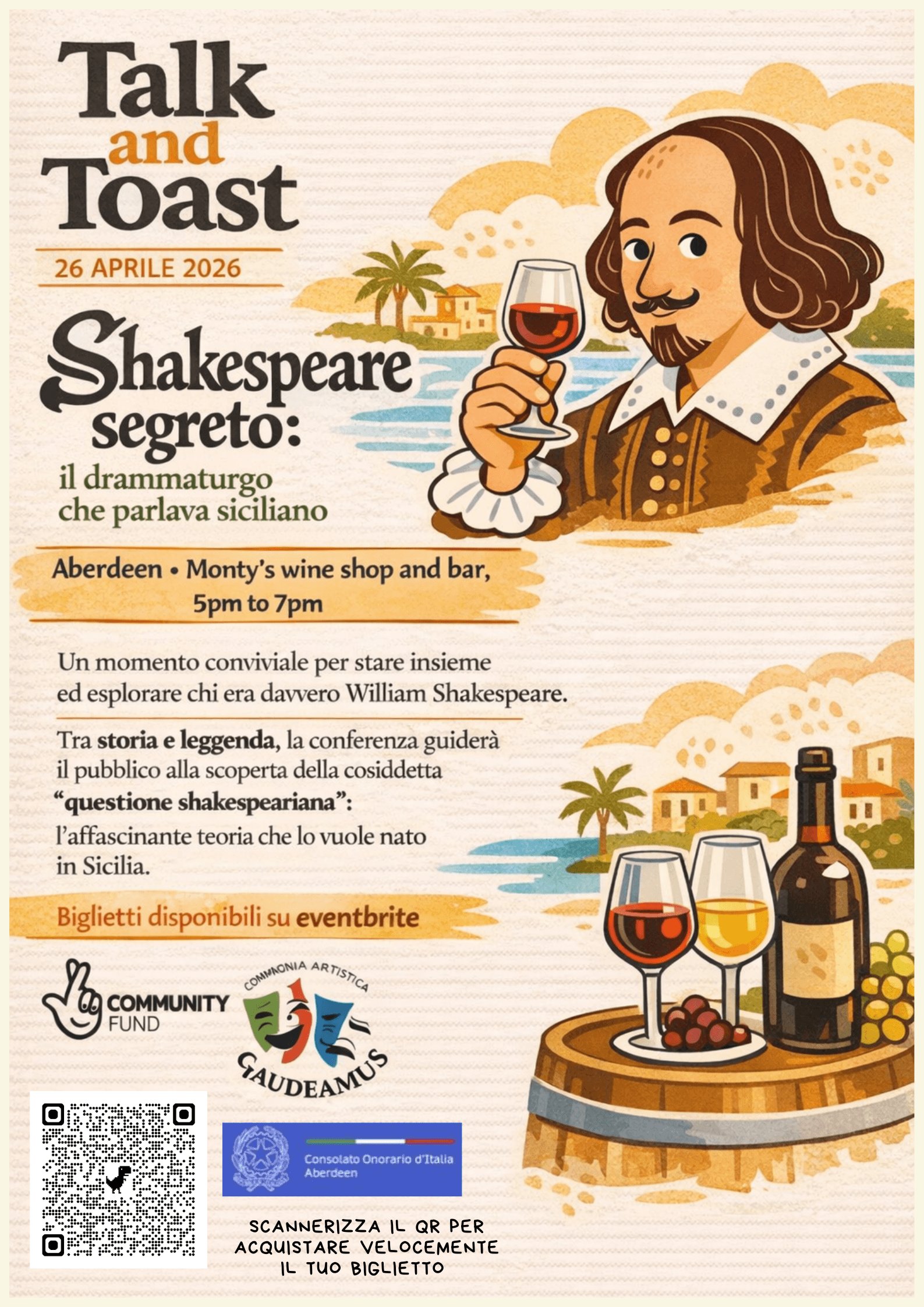 Talk and Toast: Shakespeare segreto